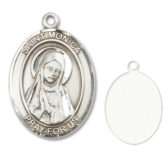 St. Monica Custom Medal - Sterling Silver