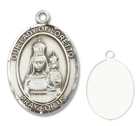 Our Lady of Loretto Custom Medal - Sterling Silver