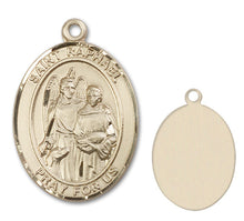 Load image into Gallery viewer, St. Raphael the Archangel Custom Medal - Yellow Gold
