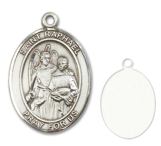 St. Raphael the Archangel Custom Medal - Sterling Silver