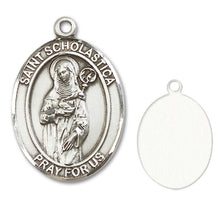 Load image into Gallery viewer, St. Scholastica Custom Medal - Sterling Silver
