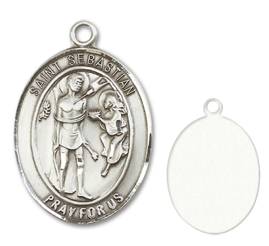 St. Sebastian Custom Medal - Sterling Silver