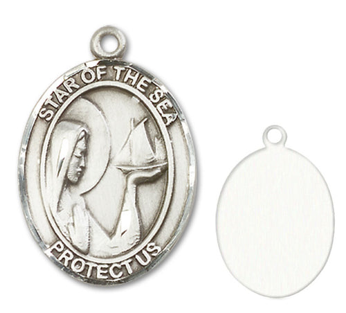 Our Lady, Star of the Sea Custom Medal - Sterling Silver