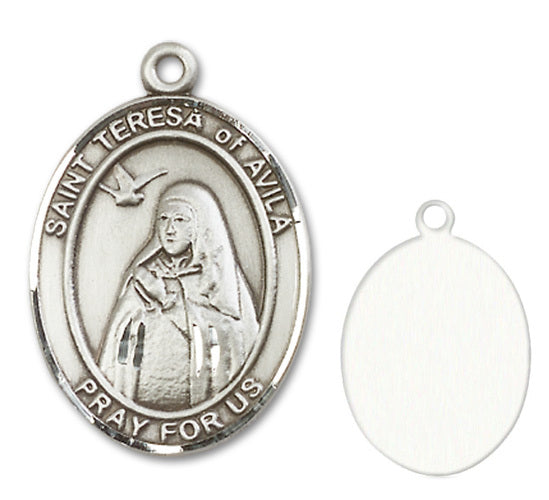 St. Teresa of Avila Custom Medal - Sterling Silver