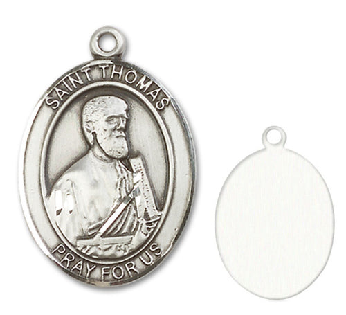 St. Thomas the Apostle Custom Medal - Sterling Silver