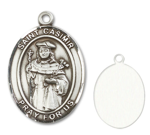 St. Casimir of Poland Custom Medal - Sterling Silver