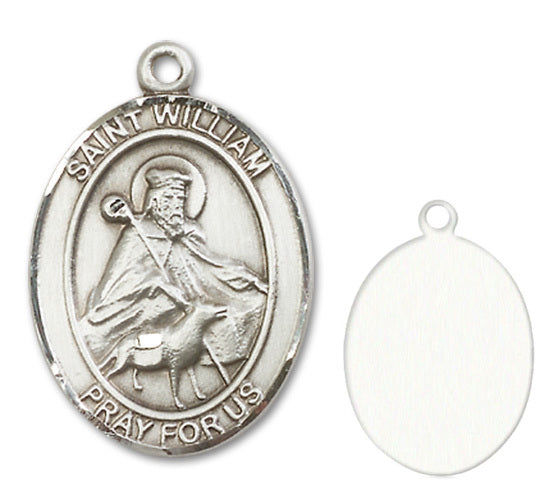 St. William of Rochester Custom Medal - Sterling Silver