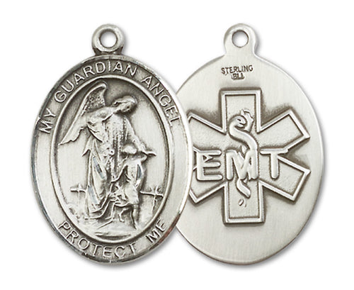 Guardian Angel / EMT Custom Medal - Sterling Silver