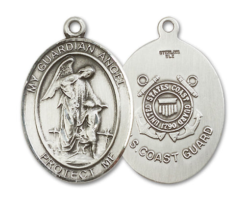 Guardian Angel / Coast Guard Custom Medal - Sterling Silver