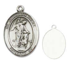 Load image into Gallery viewer, Guardian Angel Custom Medal - Sterling Silver
