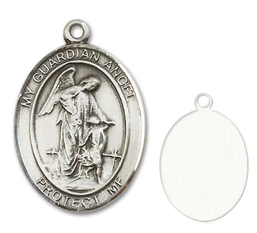 Guardian Angel Custom Medal - Sterling Silver