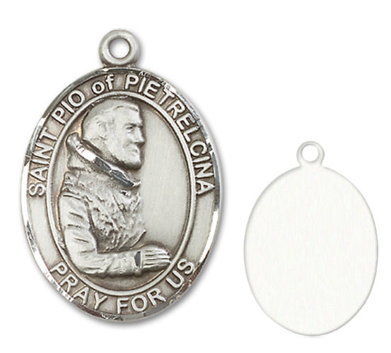 St. Pio of Pietrelcina Custom Medal - Sterling Silver