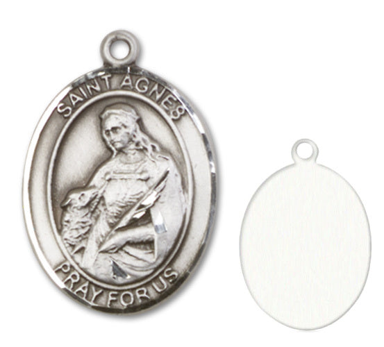 St. Agnes of Rome Custom Medal - Sterling Silver