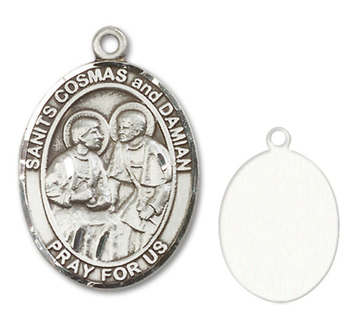 Ss. Cosmas & Damian Custom Medal - Sterling Silver