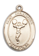 Load image into Gallery viewer, St. Christopher / Cheerleading Custom Medal - Yellow Gold
