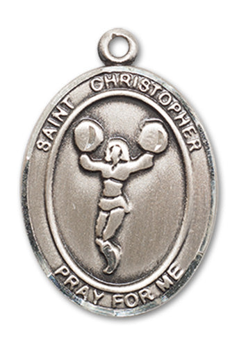 St. Christopher / Cheerleading Custom Medal - Sterling Silver
