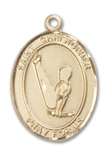Load image into Gallery viewer, St. Christopher / Gymnastics Custom Medal - Yellow Gold
