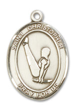 Load image into Gallery viewer, St. Christopher / Gymnastics Custom Medal - Sterling Silver

