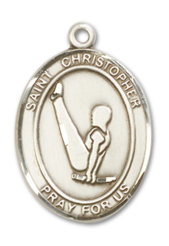 St. Christopher / Gymnastics Custom Medal - Sterling Silver