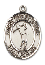Load image into Gallery viewer, St. Christopher / Golf Custom Medal - Sterling Silver
