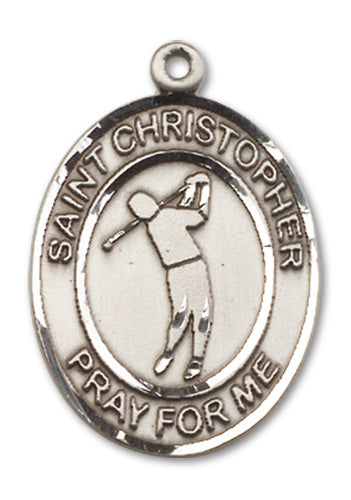 St. Christopher / Golf Custom Medal - Sterling Silver