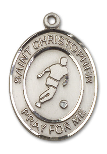 St. Christopher / Soccer Custom Medal - Sterling Silver