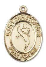 Load image into Gallery viewer, St. Christopher / Martial Arts Custom Medal - Yellow Gold
