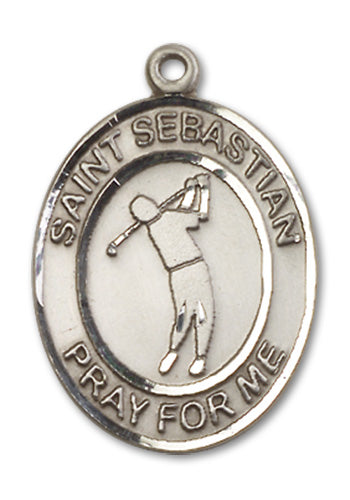 St. Sebastian / Golf Custom Medal - Sterling Silver