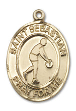 Load image into Gallery viewer, St. Sebastian / Basketball Custom Medal - Yellow Gold
