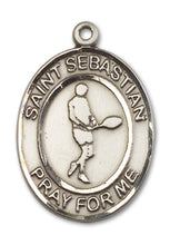 Load image into Gallery viewer, St. Sebastian / Tennis Custom Medal - Sterling Silver
