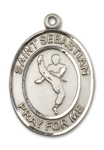 St. Sebastian / Martial Arts Custom Medal - Sterling Silver