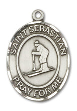Load image into Gallery viewer, St. Sebastian / Skiing Custom Medal - Sterling Silver
