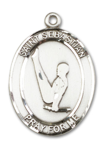 St. Sebastian / Gymnastics Custom Medal - Sterling Silver