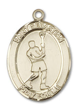 Load image into Gallery viewer, St. Sebastian / Lacrosse Custom Medal - Yellow Gold
