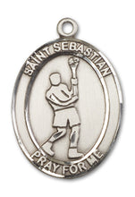 Load image into Gallery viewer, St. Sebastian / Lacrosse Custom Medal - Sterling Silver
