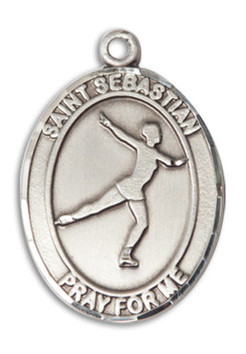 St. Sebastian / Figure Skating Custom Medal - Sterling Silver