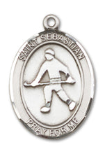 Load image into Gallery viewer, St. Sebastian / Field Hockey Custom Medal - Sterling Silver
