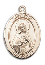 Load image into Gallery viewer, St. Rita of Cascia / Baseball Custom Medal - Yellow Gold
