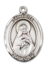 Load image into Gallery viewer, St. Rita of Cascia / Baseball Custom Medal - Sterling Silver
