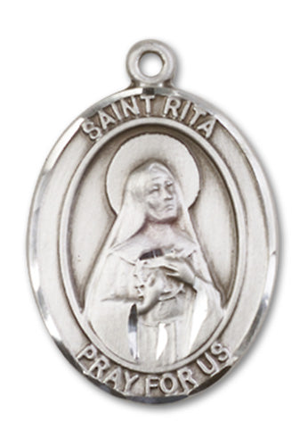 St. Rita of Cascia / Baseball Custom Medal - Sterling Silver