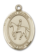 Load image into Gallery viewer, St. Kateri Tekakwitha / Equestrian Custom Medal - Yellow Gold
