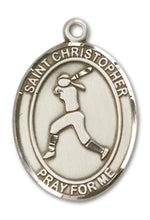 Load image into Gallery viewer, St. Sebastian / Softball Custom Medal - Sterling Silver
