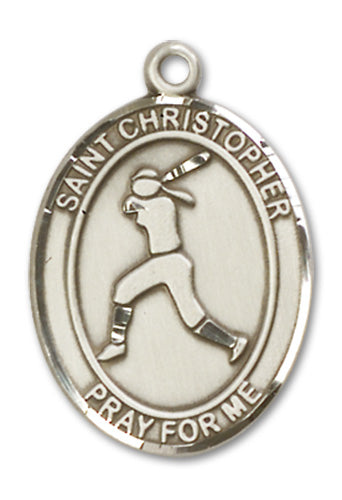 St. Sebastian / Softball Custom Medal - Sterling Silver