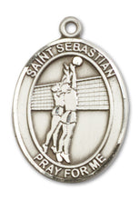 Load image into Gallery viewer, St. Sebastian / Volleyball Custom Medal - Sterling Silver
