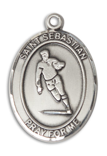 St. Sebastian / Rugby Custom Medal - Sterling Silver