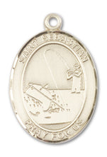 Load image into Gallery viewer, St. Sebastian / Fishing Custom Medal - Yellow Gold
