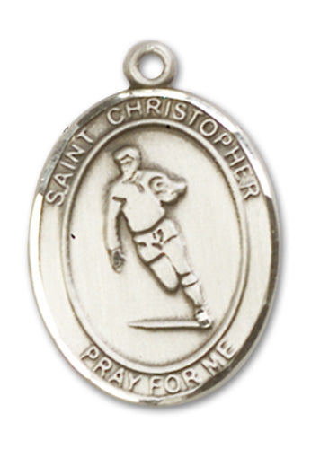 St. Christopher / Rugby Custom Medal - Sterling Silver