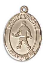 Load image into Gallery viewer, St. Christopher / Field Hockey Custom Medal - Yellow Gold
