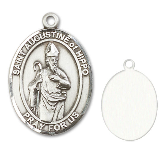 St. Augustine of Hippo Custom Medal - Sterling Silver