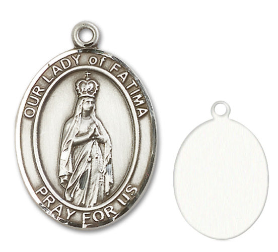 Our Lady of Fatima Custom Medal - Sterling Silver